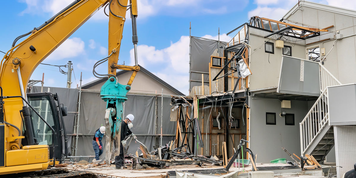 2階建てアパート解体イメージ